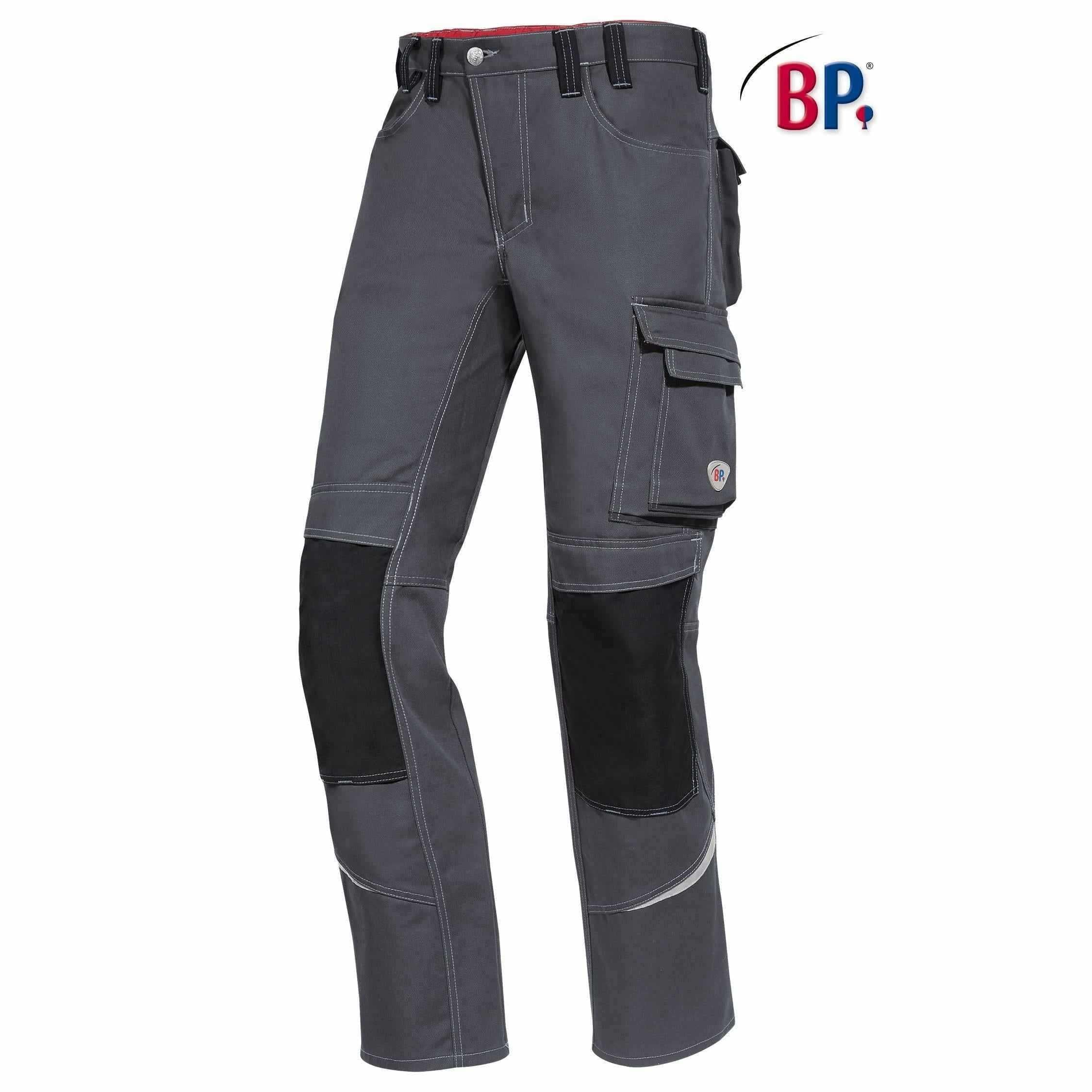BP® Komfort-Arbeitshose m. Reflex u. Kniepolstertaschen 1803 dunkelgrau/schwarz modern fit