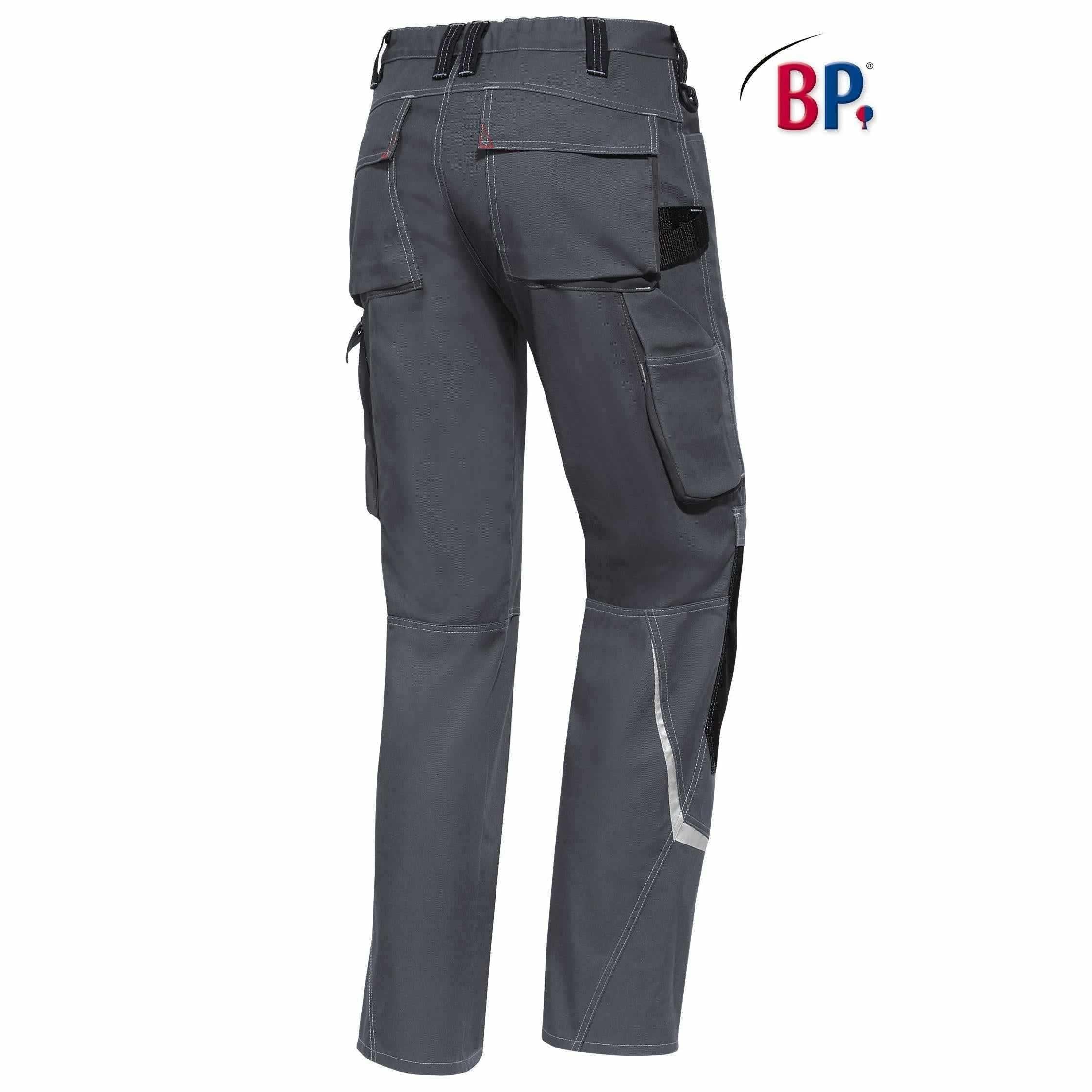 BP® Komfort-Arbeitshose m. Reflex u. Kniepolstertaschen 1803 dunkelgrau/schwarz modern fit – Bild 3