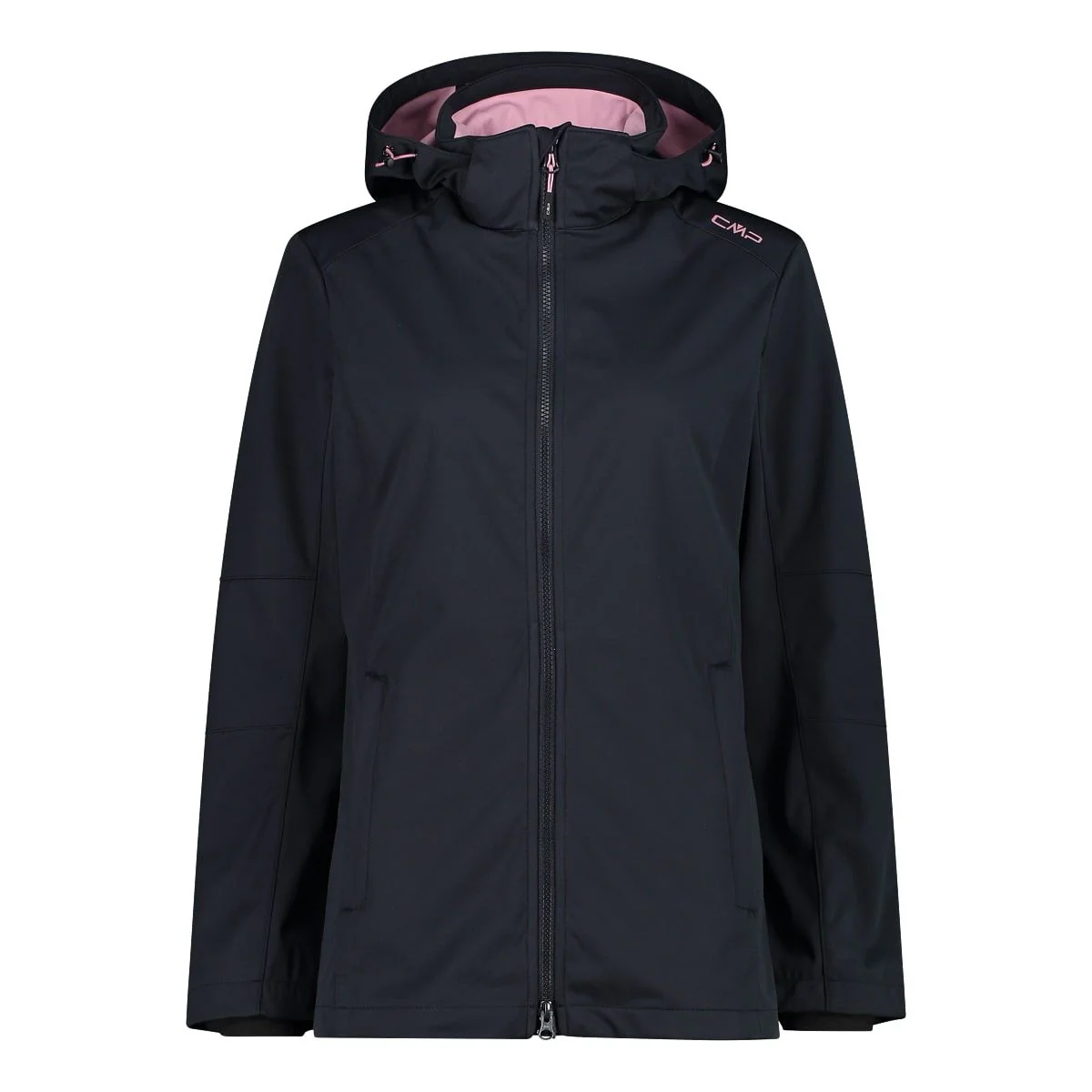 CMP Damen Softshelljacke Women Jacket Zip Hood 39A5096 antracite-fard – Bild 2