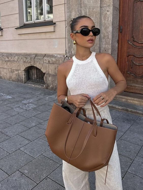 Geräumige Vintage Tote Bag Damen Umhängetasche
