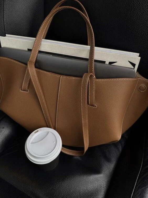 Geräumige Vintage Tote Bag Damen Umhängetasche – Bild 7