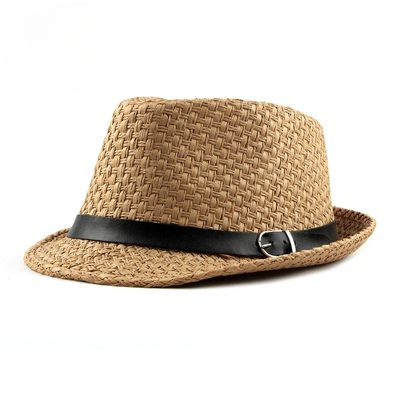 Jazz Hut – Einfacher Strohhut für Damen & Herren, Sommer Sonnenhut, atmungsaktiv
