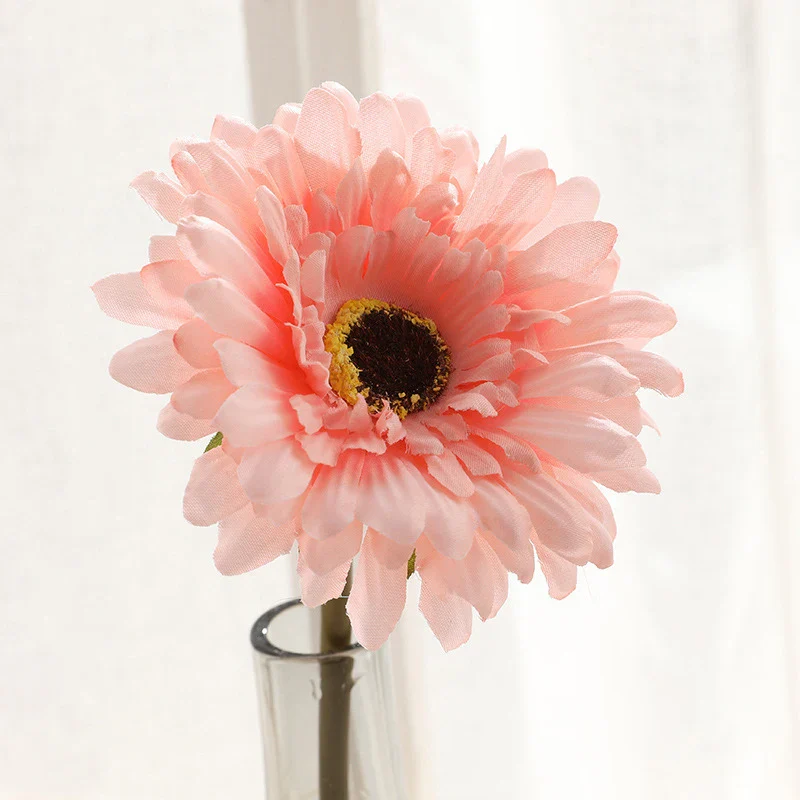 5/10 Stück Künstliche Seiden-Gerbera-Blütenköpfe – Realistische Margeriten für Hochzeit, Garten & Wohnraumdekoration – Bild 9