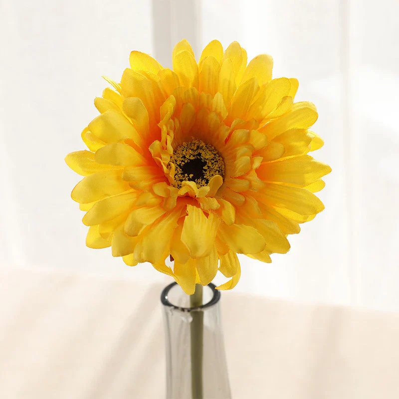 5/10 Stück Künstliche Seiden-Gerbera-Blütenköpfe – Realistische Margeriten für Hochzeit, Garten & Wohnraumdekoration – Bild 8