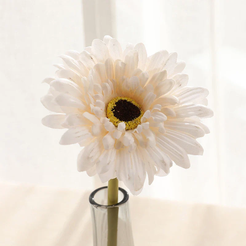 5/10 Stück Künstliche Seiden-Gerbera-Blütenköpfe – Realistische Margeriten für Hochzeit, Garten & Wohnraumdekoration – Bild 5